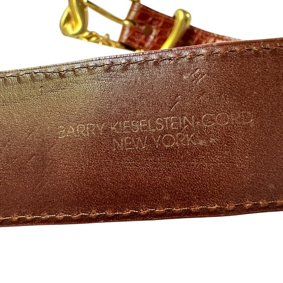 Vintage BARRY KIESELSTEIN-CORD Brown Genuine Alligator Belt 26-28 X Small main image 5